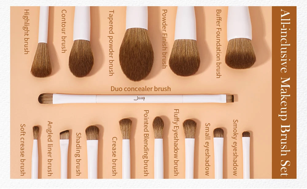 Jessup 14pc Makeup Brush Set