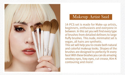 Jessup 14pc Makeup Brush Set