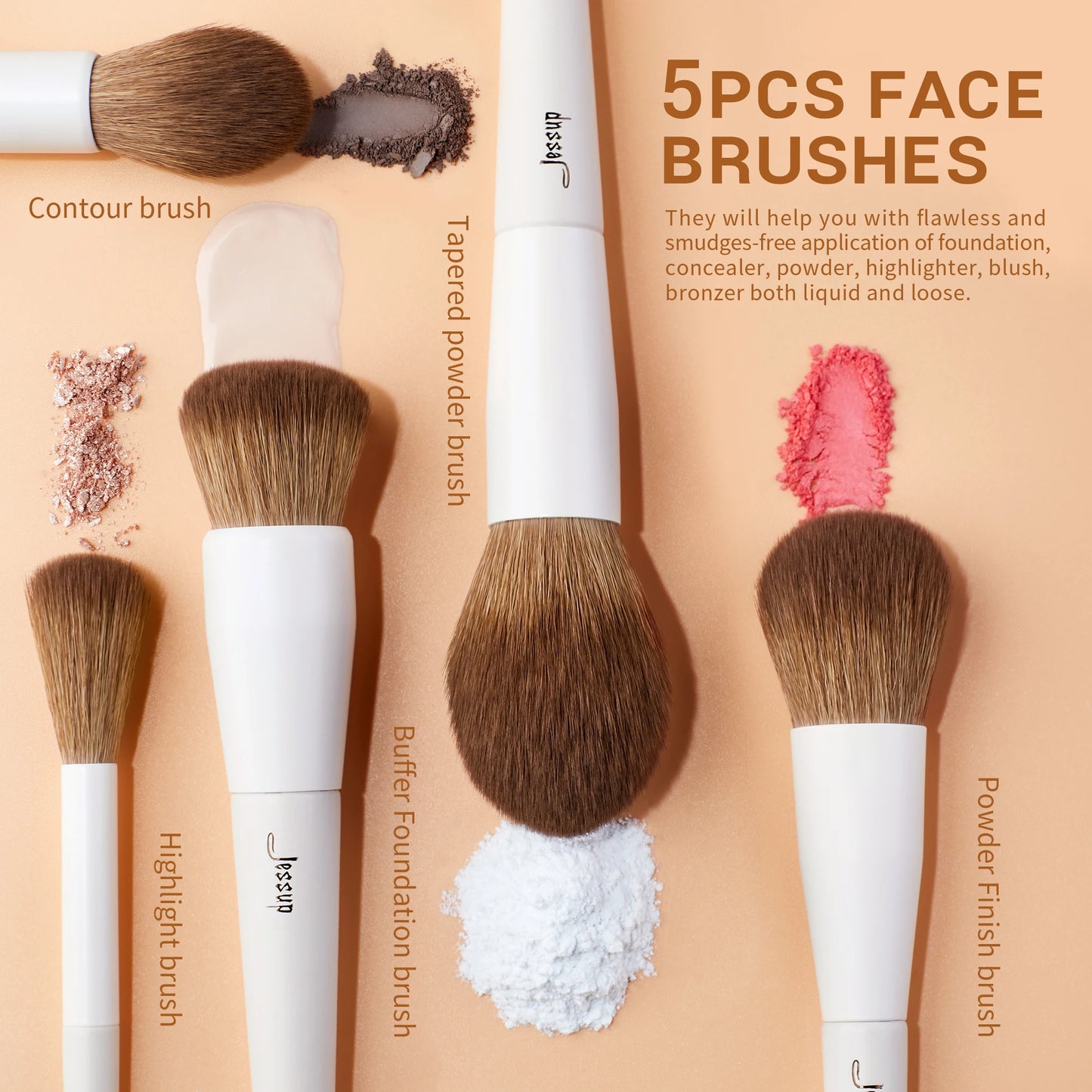 Jessup 14pc Makeup Brush Set